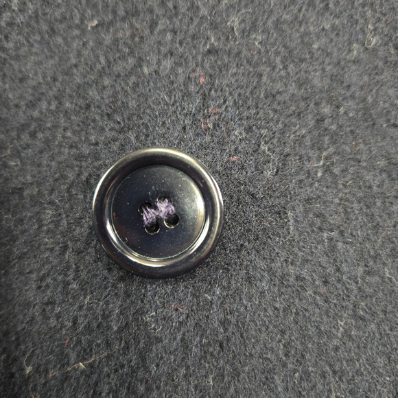 Vintage 70s Harve Benard Navy Wool Double Breasted Overcoat ILGWU Size Large - Picture 7 of 15